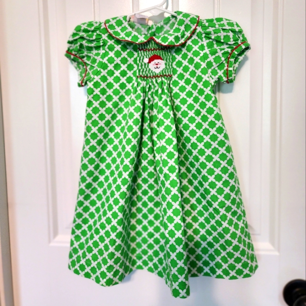 Santa smocked dress
